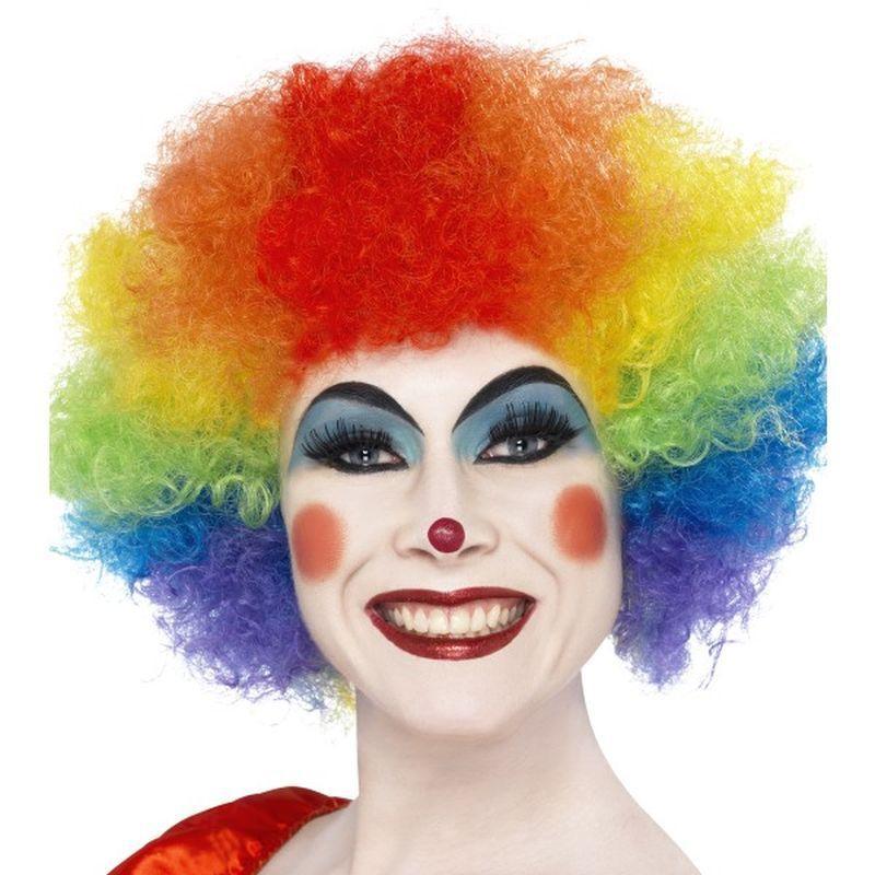 Crazy Clown Wig - One Size Mens Rainbow