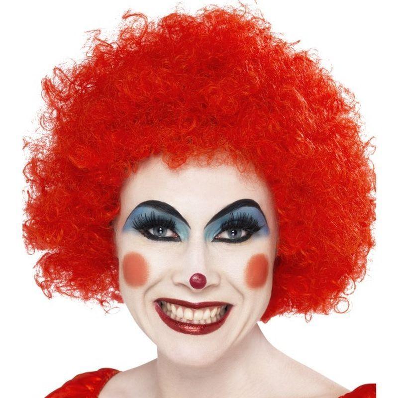 Crazy Clown Wig Adult Red Mens -1