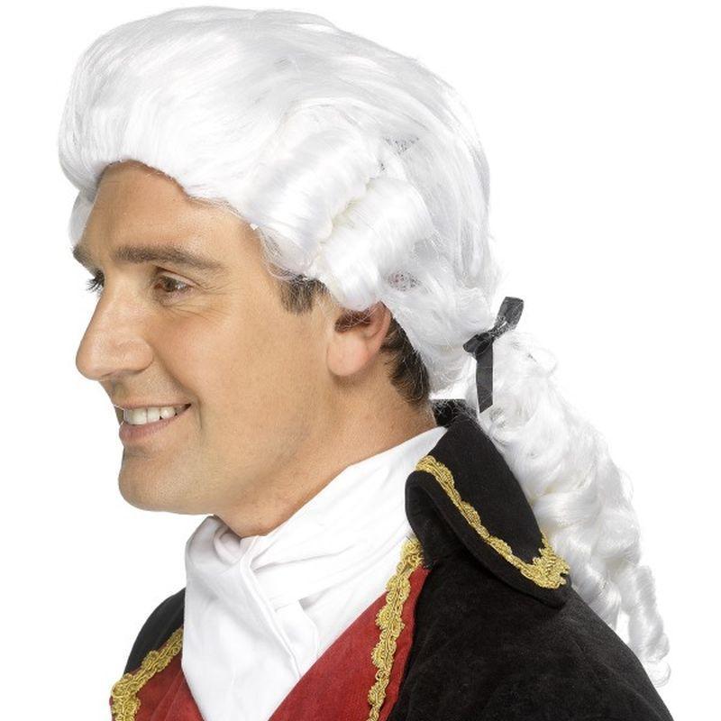 Court Wig - One Size Mens White