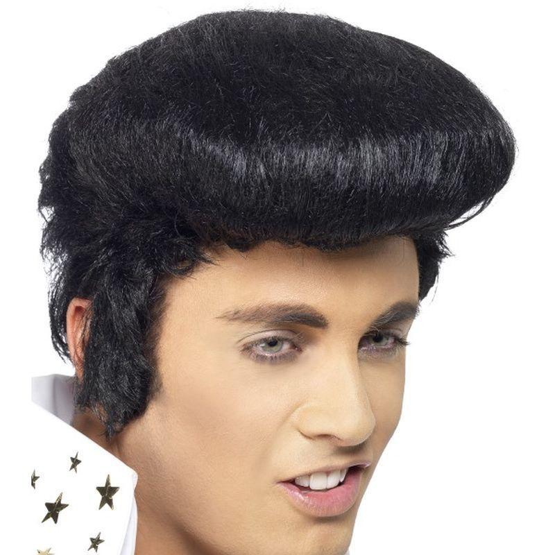 Elvis Deluxe Wig - One Size Mens Black