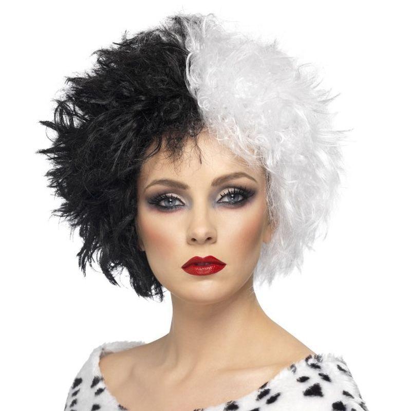 Evil Madame Wig - One Size Womens White/Black