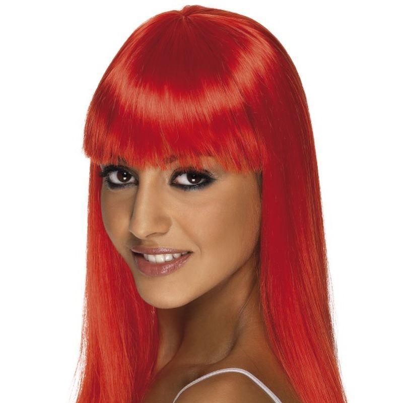 Glamourama Wig - One Size Womens Red