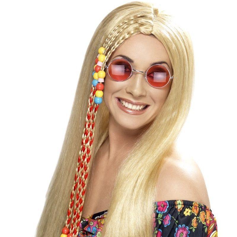 Hippy Party Wig - One Size Womens Blonde