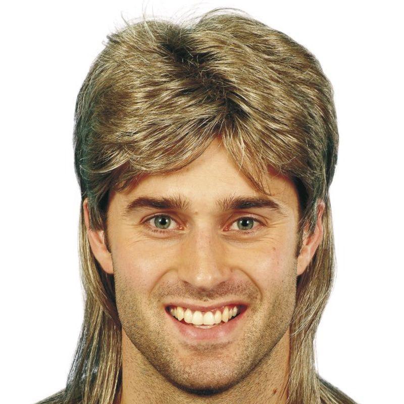 Mullet Wig - One Size Mens Brown