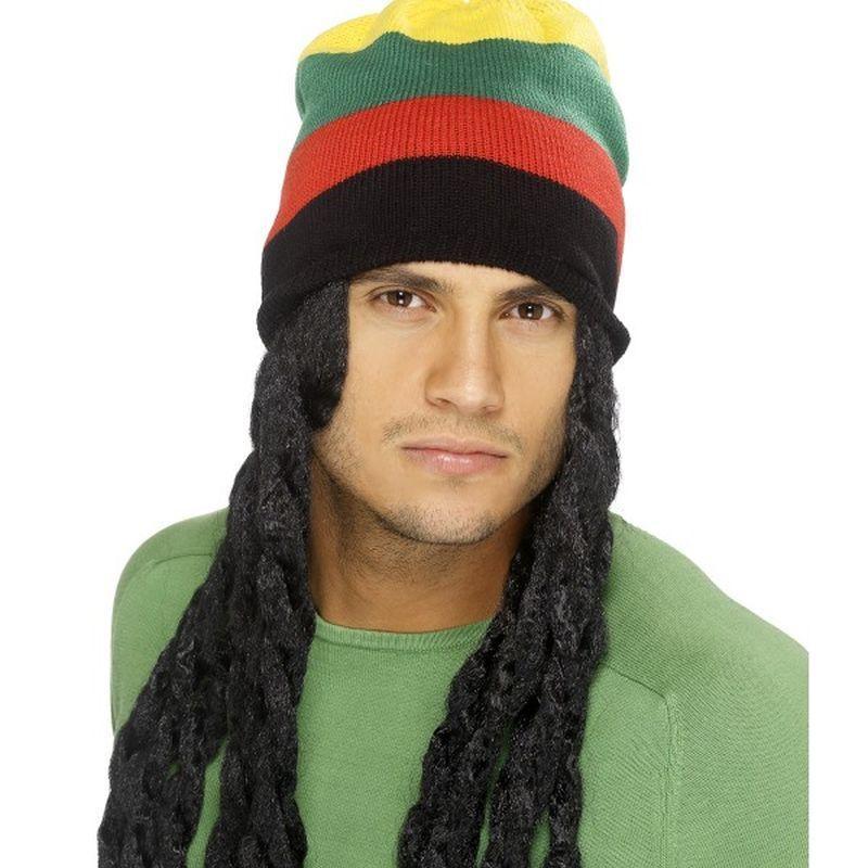 Rasta Hat - One Size Mens Black