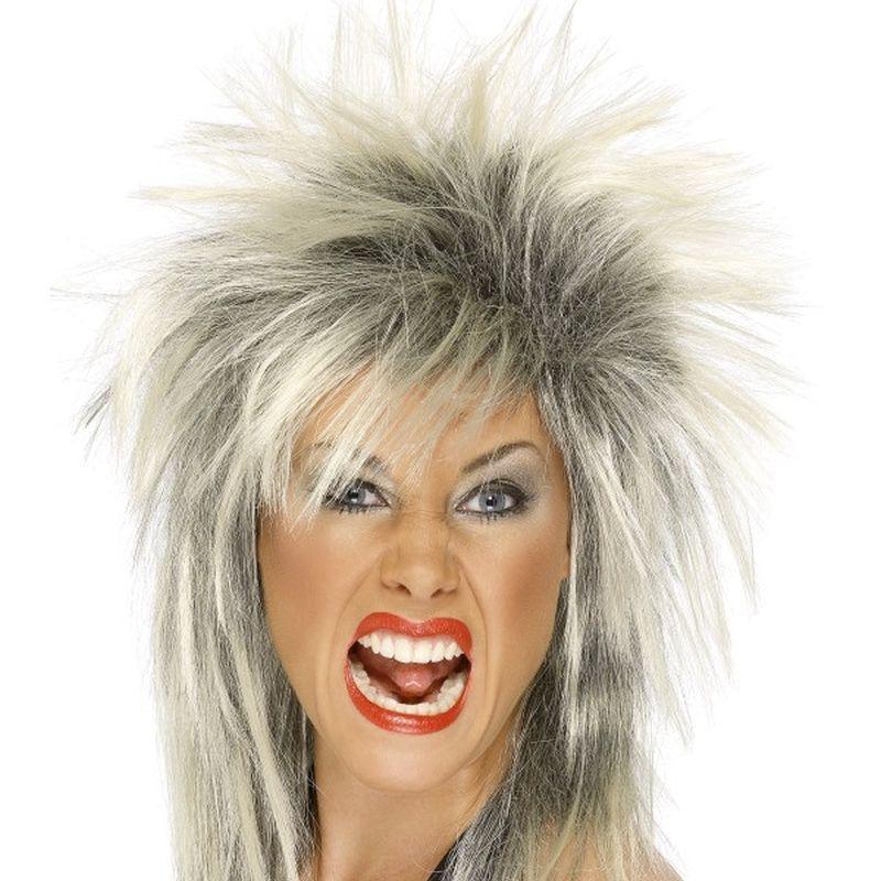 Rock Diva Wig - One Size Womens Blonde