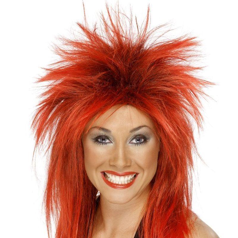 Rock Diva Wig - One Size Womens Red