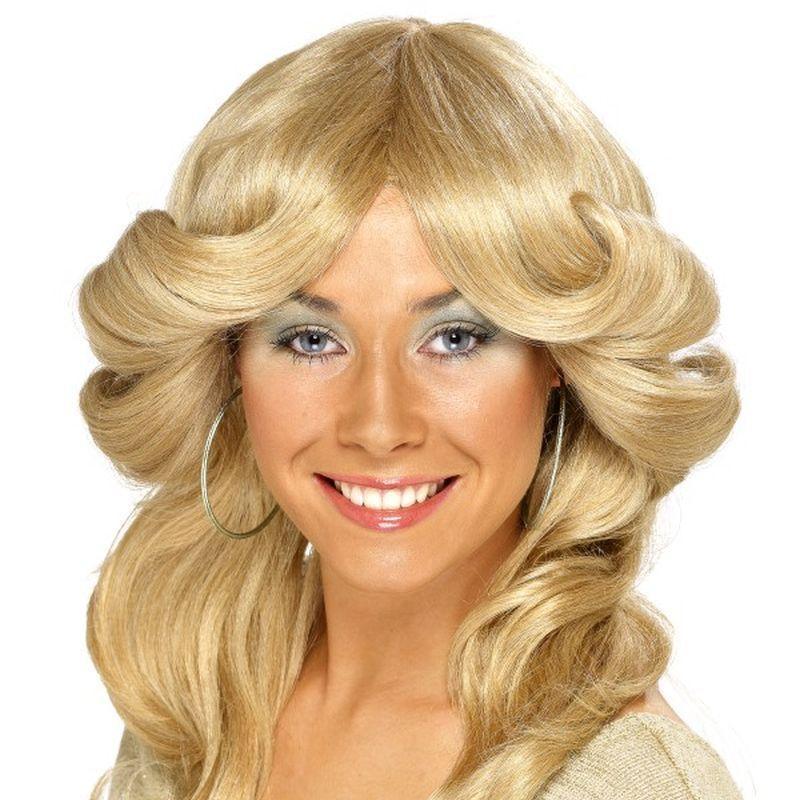 70s Flick Wig Adult Blonde Womens -1
