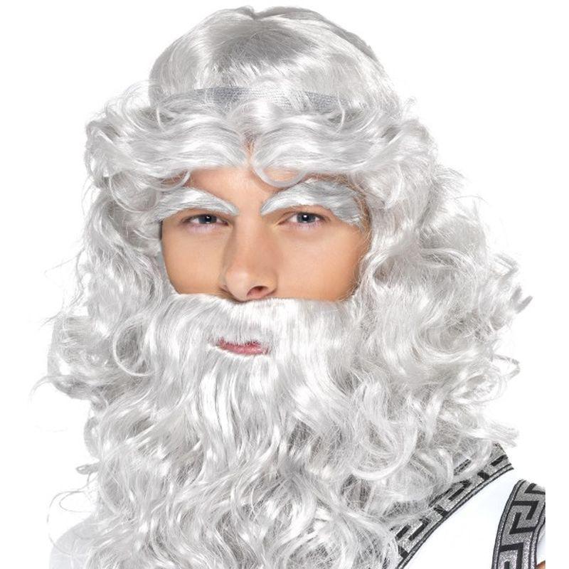 Zeus Wig - One Size Mens Grey