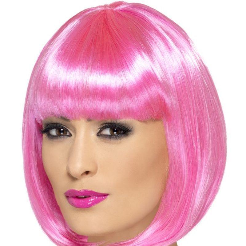 Partyrama Wig, 12 inch - One Size Womens Pink