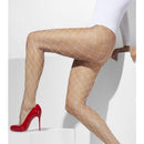 Diamond Net Tights Adult White Womens -1