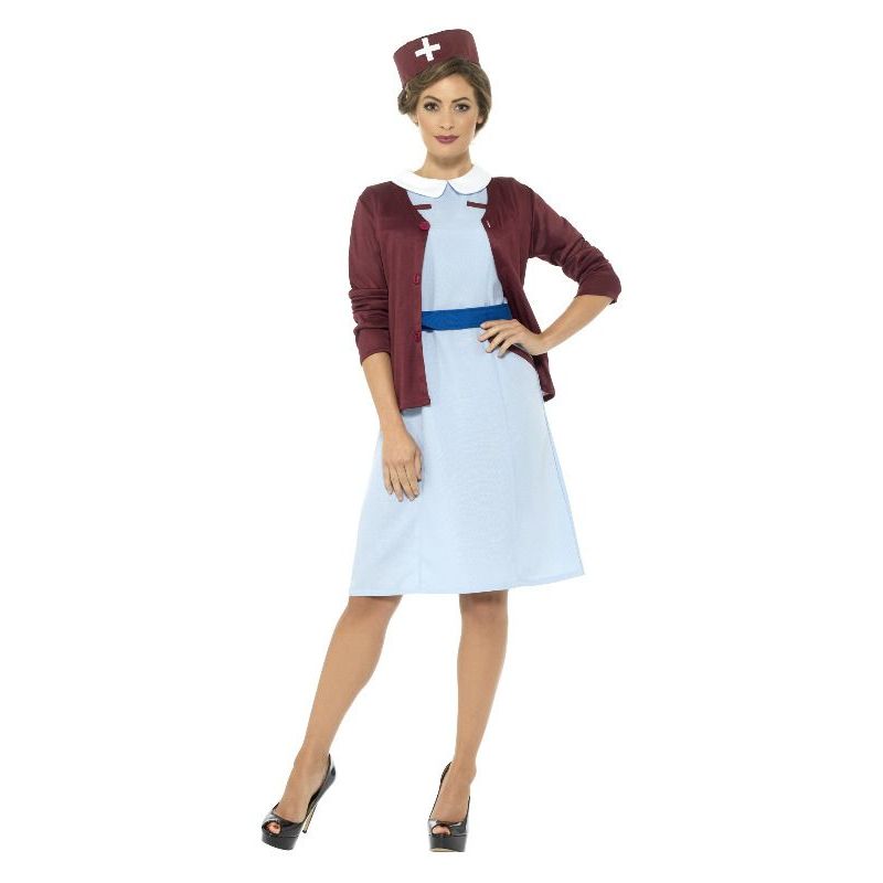 Vintage Nurse Costume Adult Blue Womens