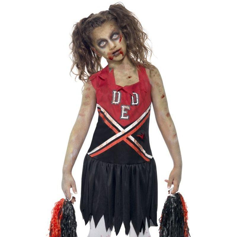 Zombie Cheerleader Costume - Teen 13+ Girls Red/Black