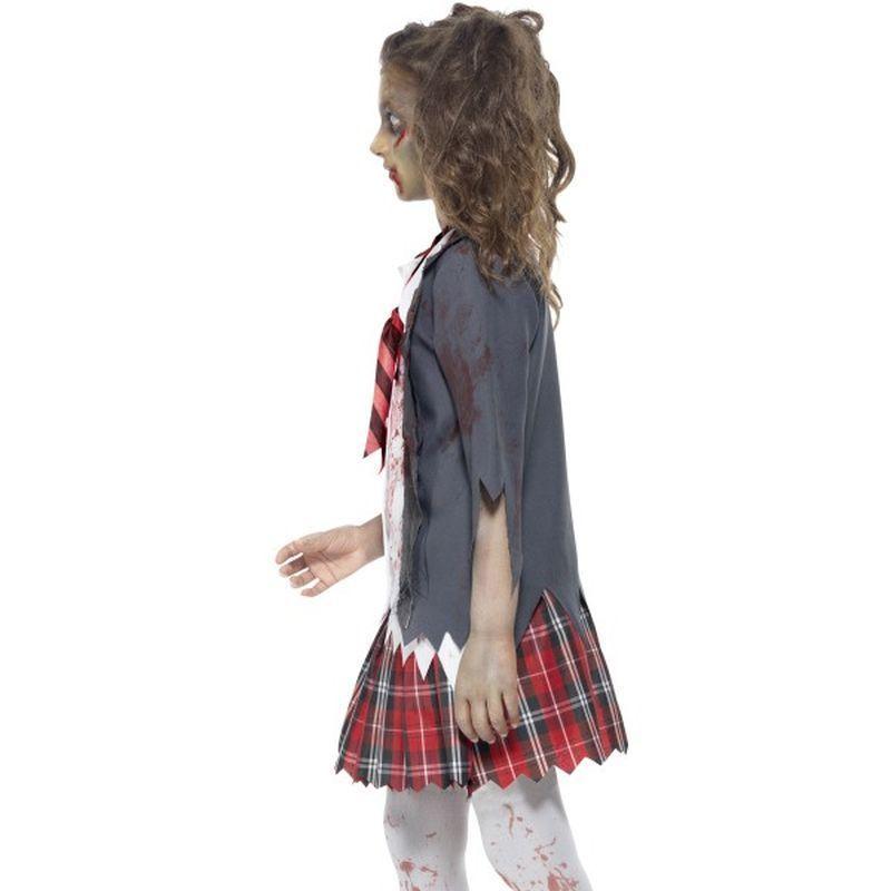 Zombie School Girl Costume Kids Grey Girls