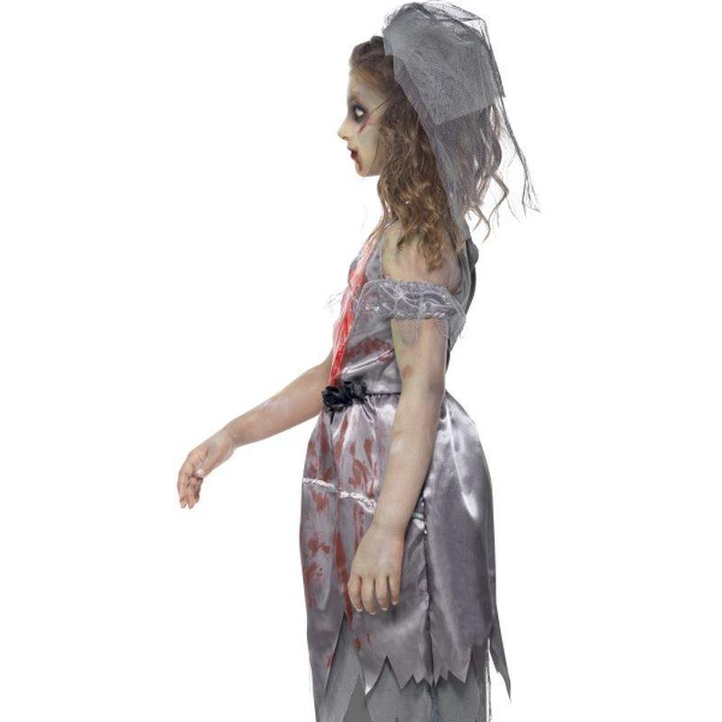 Zombie Bride Costume Kids Grey Girls