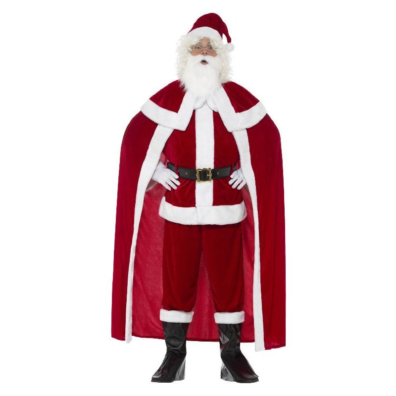 Deluxe Santa Claus Costume With Trousers Adult Red