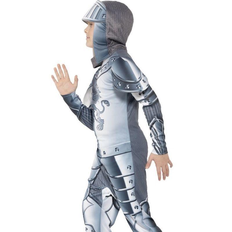Deluxe Armoured Knight Costume Kids Grey Boys