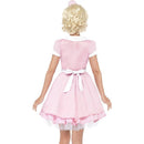 50s Diner Girl Costume Pink Dress Mini Hat