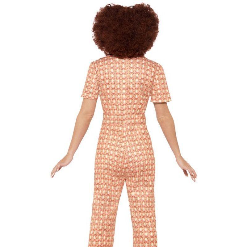 70s Authentic Chic Costume Adult Orange Disco Jumpsuit