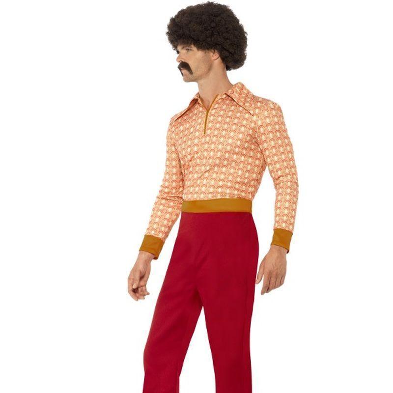 Authentic 70s Guy Costume Adult Orange Mens