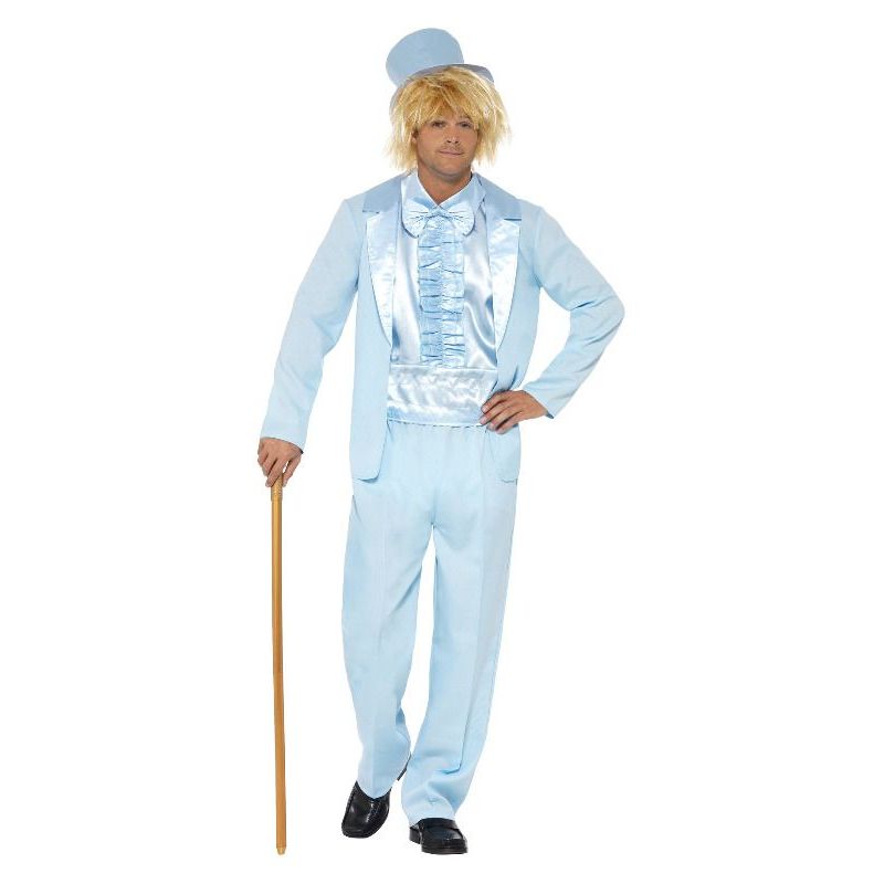 90s Stupid Tuxedo Costume Adult Blue Mens -1