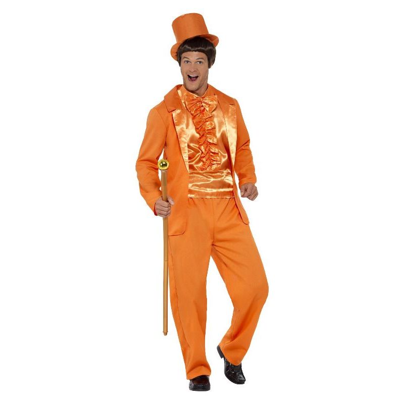 90s Stupid Tuxedo Costume Adult Orange Mens -1