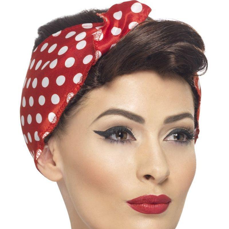 40s Rosie Wig - One Size Womens Red/White