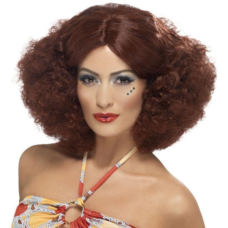 70s Afro Wig - One Size Womens Brown