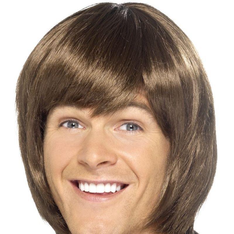 70s Heartthrob Wig - One Size Mens Brown