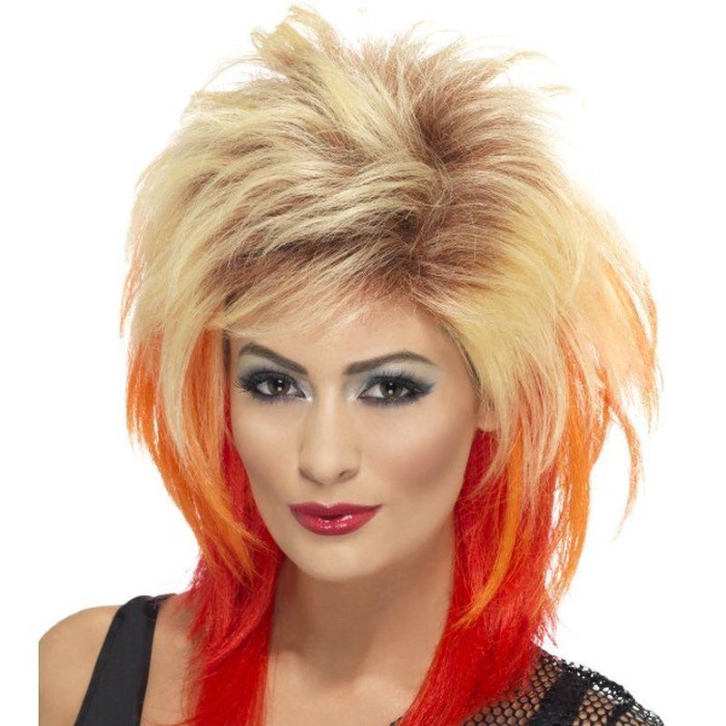 80s Mullet Wig - One Size Womens Blonde/Red