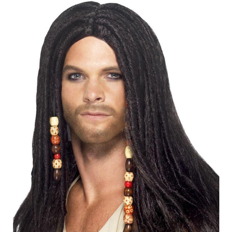 Pirate Wig - One Size Mens Black