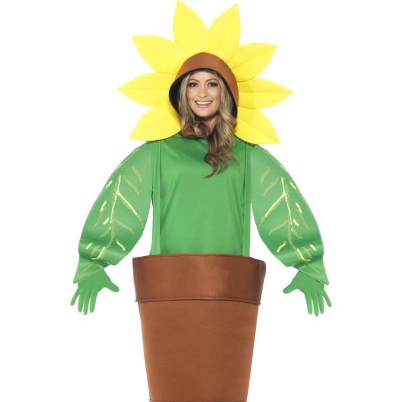 Sunflower Costume, With Top With Attached Hood - One Size