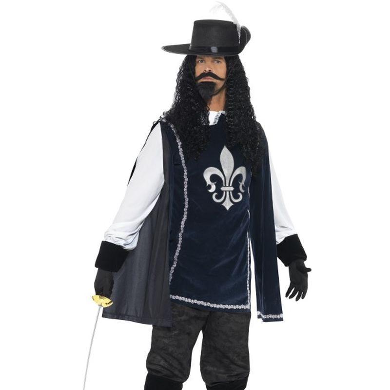 Musketeer Male Costume, With Top, Hat - Chest 42"-44", Leg Inseam 33"