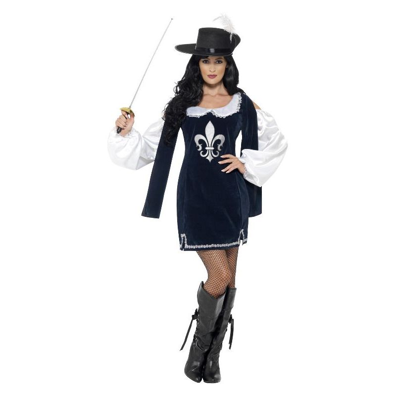 Musketeer Female Costume Adult Blue Womens