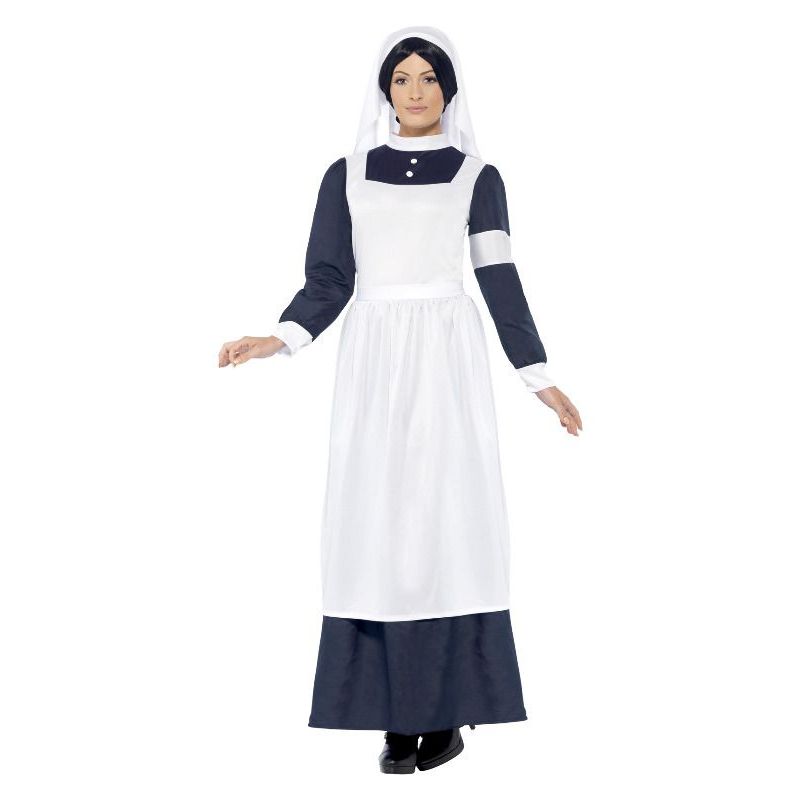 Great War Nurse Costume Adult White Blue Womens