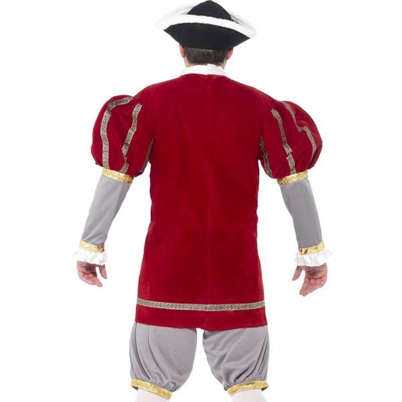 Henry Viii Deluxe Costume Adult Red Grey Mens