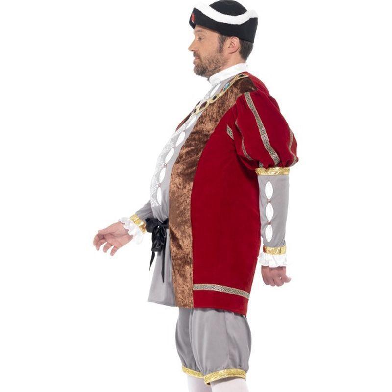 Henry Viii Deluxe Costume Adult Red Grey Mens