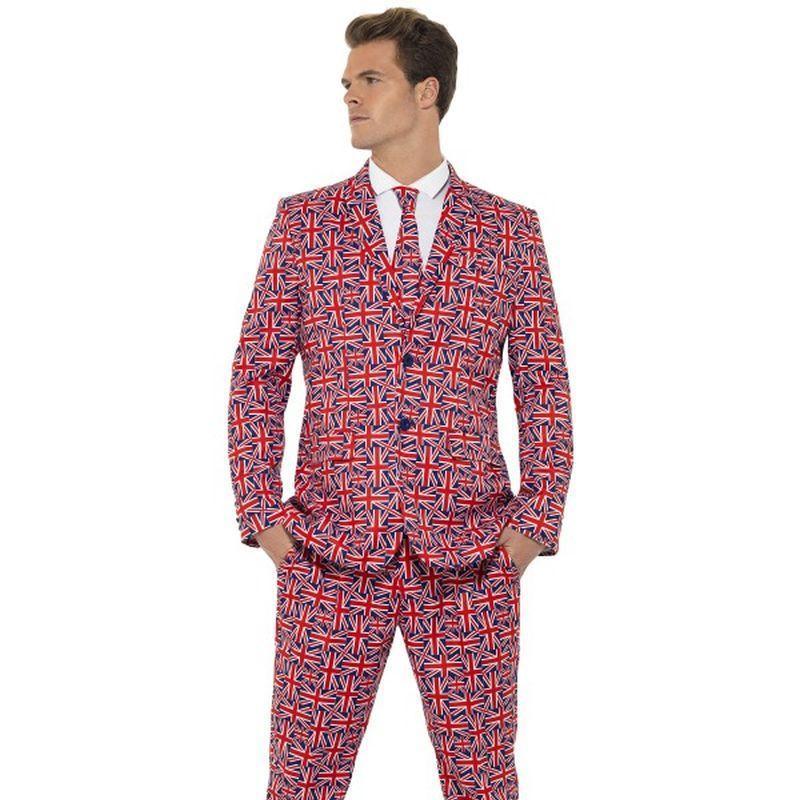 Union Jack Suit - XL Mens Pink/Blue