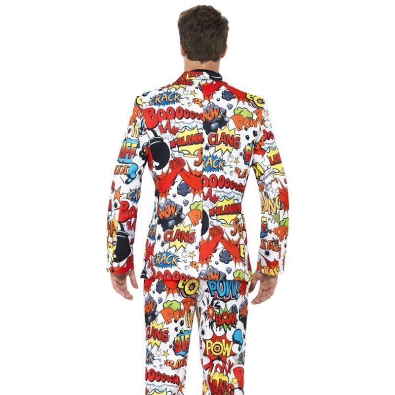Comic Strip Mens Suit Stand Out Red White