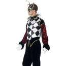 Gothic Venetian Harlequin Costume Adult White Black