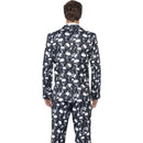 Skeleton Suit Mens Black White Jacket Trousers Tie