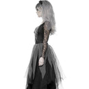 Graveyard Bride Costume Adult Grey Veil