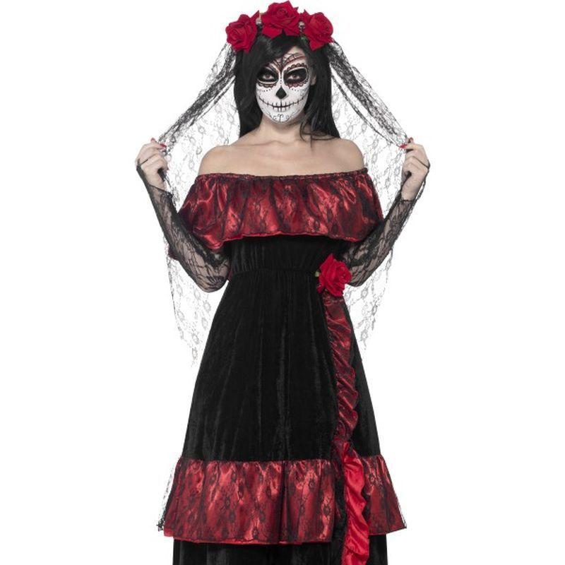 Day Of The Dead Bride Costume, Deluxe - UK Dress 8-10