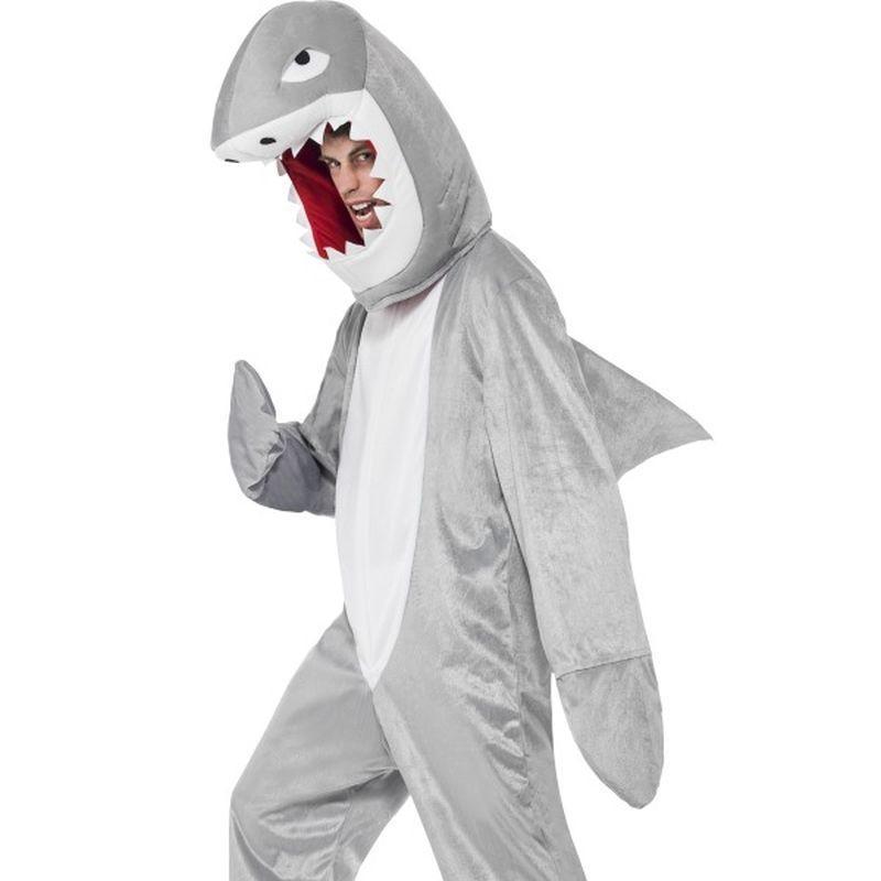 Shark Costume - One Size Mens Grey