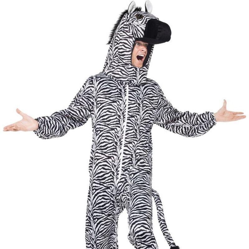 Zebra Costume - One Size Mens Black/Whte