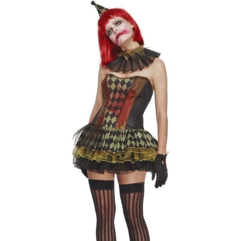 Fever Creepy Zombie Clown - UK Dress 16-18 Womens Black