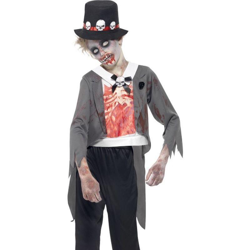 Zombie Groom Costume - Medium Age 7-9 Boys Black