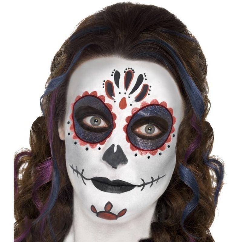 Day of the Dead Make-Up Kit, with Face Paints - One Size