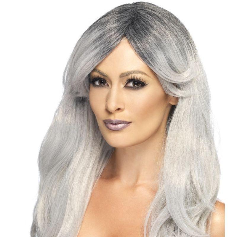 Ghostly Glamour Wig Adult Grey Womens -1