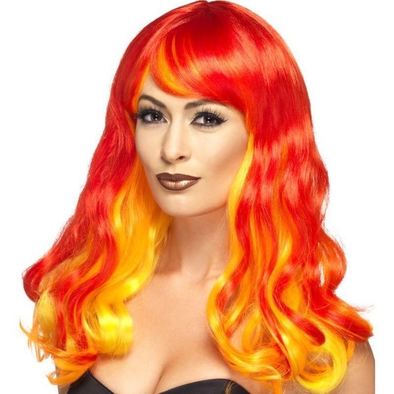 Ombre Wig, Devil Flame - One Size